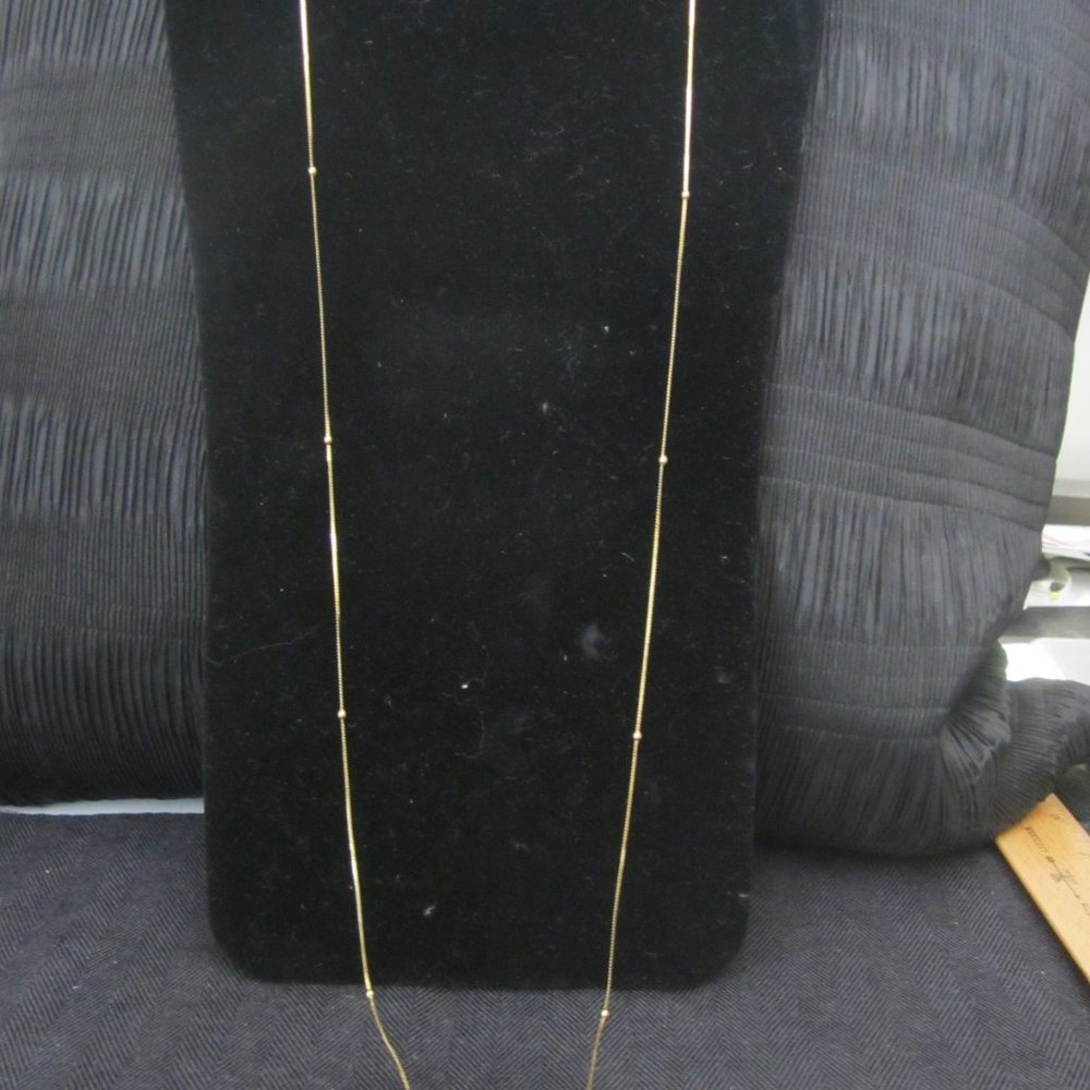 Vintage 18"(Drop) 1mm 14Kt Gold Serpentine Chain